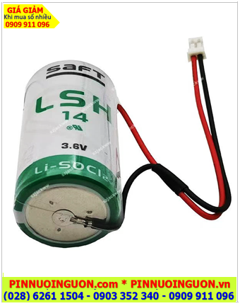 Saft LSH14 (Zắc cắm trắng); Pin nuôi nguồn Saft LSH14 lithium 3.6v C 5500mAh chính hãng _Xuất xứ Pháp